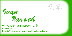 ivan marsch business card